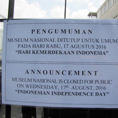 Of all the days for the National Museum to be closed...